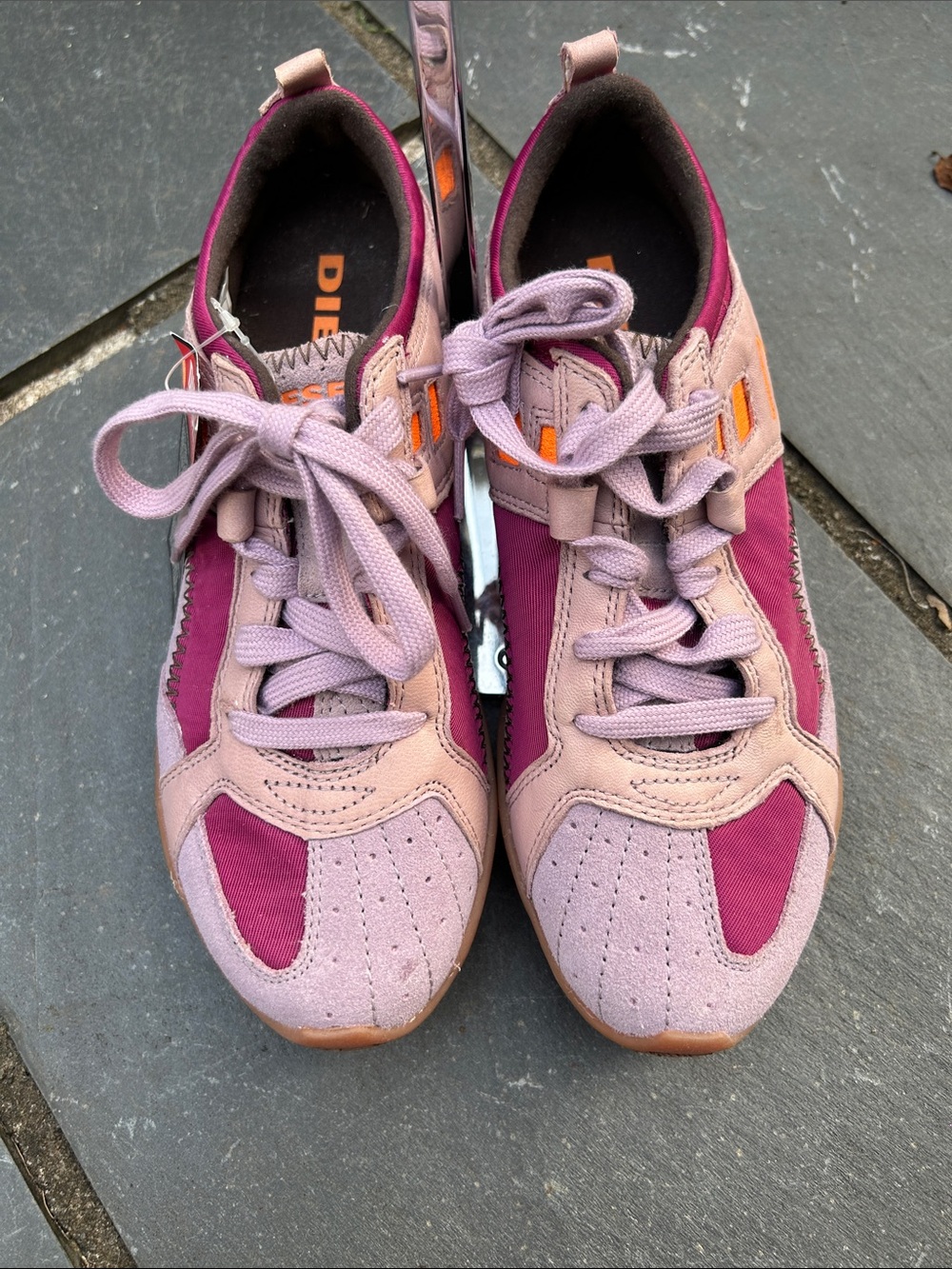 Diesel Women's Pink & Berry Lace-Up Sneakers